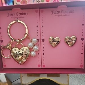 Juicy Couture Gold Heart Jewelry Set